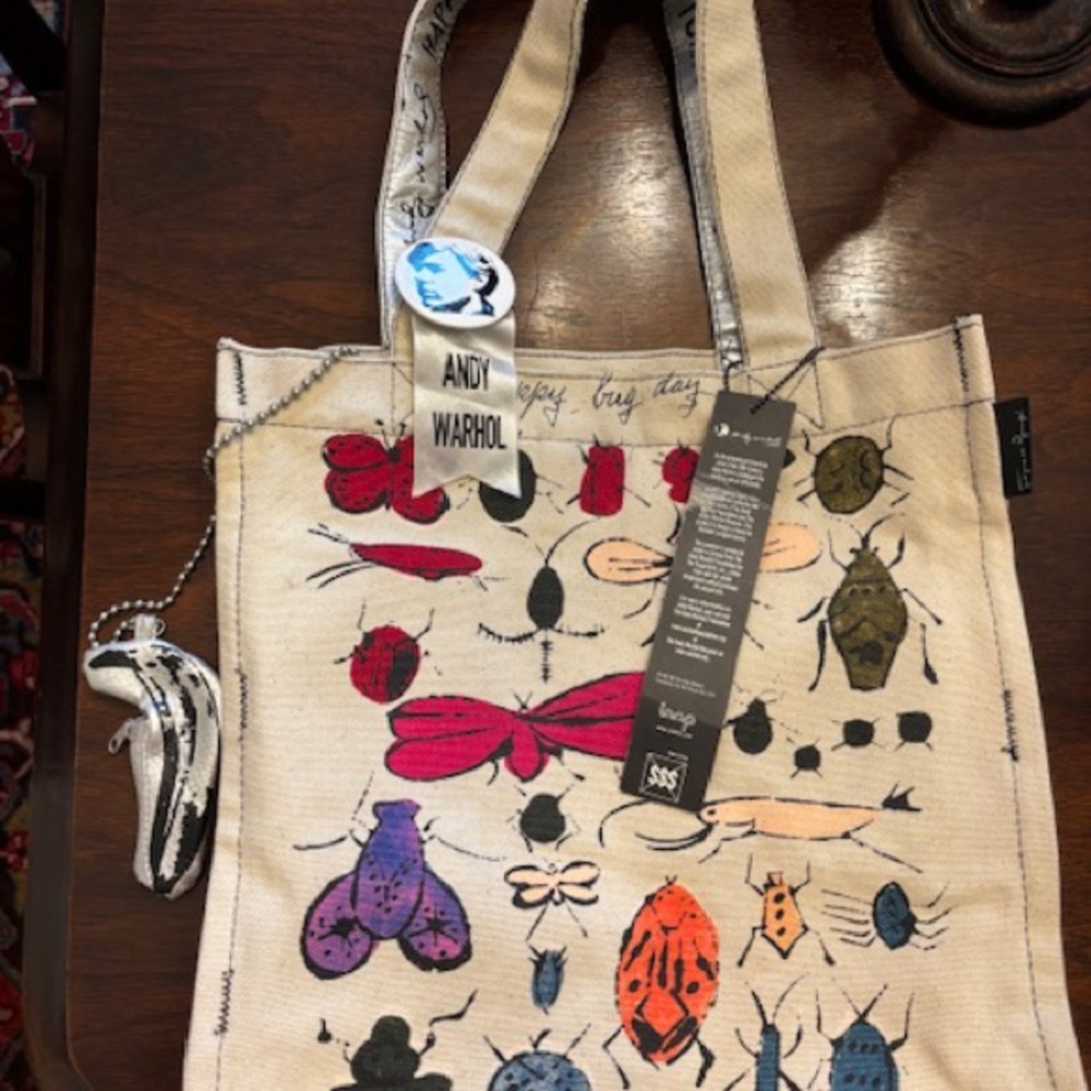 Insect Print Canvas Tote Bag - Multicolor by Andy Warhol . Never been used
